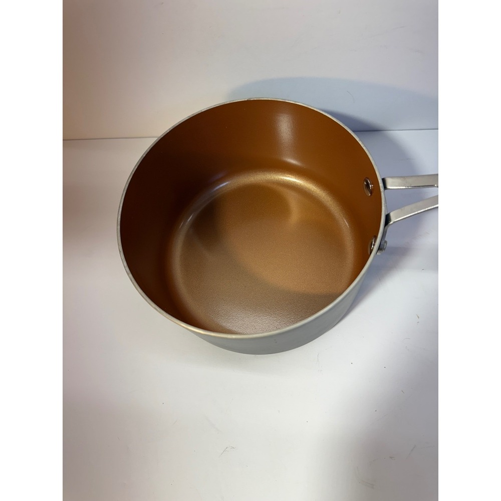 Gotham Steel 2.5 Quart Saucepan Nonstick Titanium Ceramic Gray Pot 2.5L